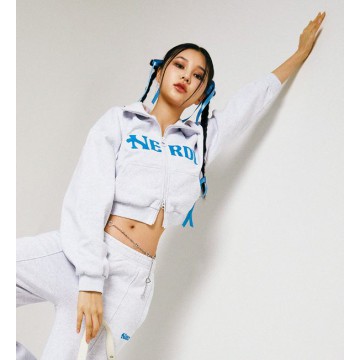 韓國 NERDY - Disney X Nerdy Cropped Sweat Zip Up (2color)