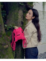 韓國PLEATS MAMA - Minibow Backpack Pink