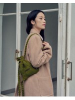 韓國PLEATS MAMA - Minibow Backpack Khaki