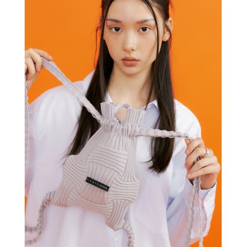 韓國PLEATS MAMA - Minibow Backpack Grey