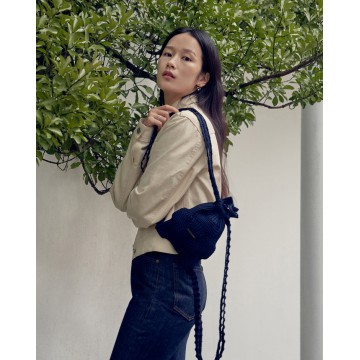 韓國PLEATS MAMA - Minibow Backpack Midnight