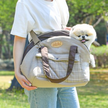 韓國olchi – 棉質外出袋 (2color)♡寵物生活用品