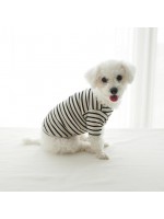 韓國HONEY DOG – 間條衣服 (黑色)♡寵物衫
