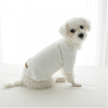 韓國HONEY DOG – 基本淨色上衣 (白色)♡寵物衫