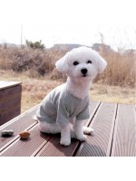 韓國HONEY DOG – 基本淨色上衣 (灰色)♡寵物衫