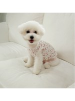 韓國HONEY DOG – 花花喱士背心 (白色)♡寵物衫
