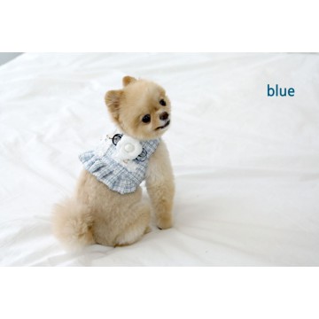 韓國itsdog – 山茶花粗花呢外出束衫(藍色)♡寵物生活用品