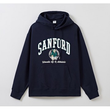 韓國直送 SPAO - (Woody) SANFORD Hooded Pullover (NAVY)