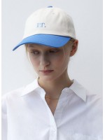 韓國ITER - SIMPLE LOGO COTTON BALL CAP_WHITE BLUE