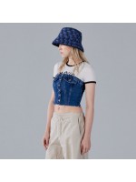 韓國ROSA.K - JEANS MONOGRAM BUCKET HAT