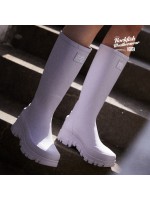 韓國Rockfish Weatherwear - FLATFORM RAIN BOOTS LONG - ASH LAVENDER