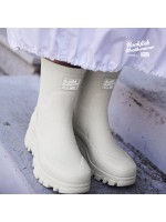 韓國Rockfish Weatherwear - FLATFORM RAIN BOOTS MIDDLE - CREAM