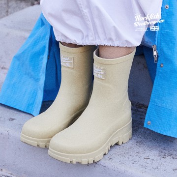 韓國Rockfish Weatherwear - FLATFORM RAIN BOOTS MIDDLE - BUTTER