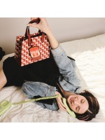 ROSA.K CABAS MONOGRAM DAY TOTE REAL RED_S