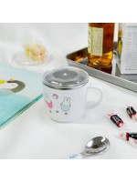 【韓國直送】Miffy 防滑小蓋不銹鋼手柄杯｜미피 논슬립 꼬마 뚜껑 스텐 손잡이컵