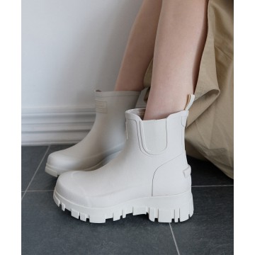 rockfish-weatherwear - FLATFORM CHELSEA RAIN BOOTS - CREAM