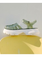 [韓國限時優惠 14/05 18:00 截單] rockfish-weatherwear - [NEW 10%] GLAIR PLATFORM FISHERMAN SANDALS - GLITTER GREEN