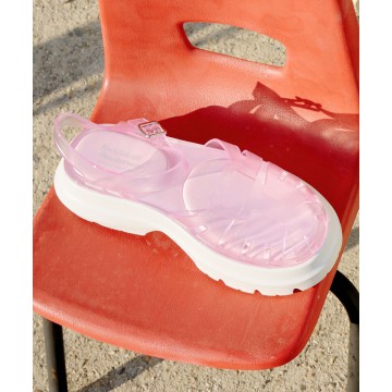 [韓國限時優惠 14/05 18:00 截單] rockfish-weatherwear - [NEW 10%] GLAIR PLATFORM FISHERMAN SANDALS - CLEAR PINK