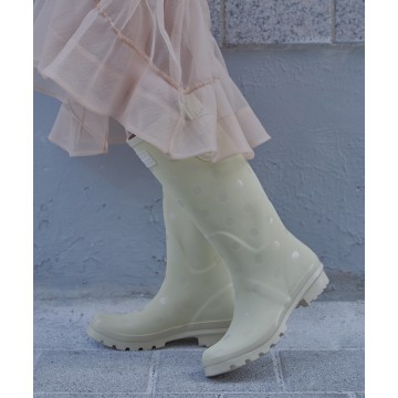 rockfish-weatherwear - [NEW 10%] ORIGINAL RAIN BOOTS LONG(DOT) - BEIGE