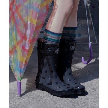 rockfish-weatherwear - [NEW 10%] ORIGINAL RAIN BOOTS SHORT(DOT) - BLACK