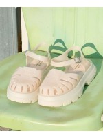 [韓國限時優惠 14/05 18:00 截單] rockfish-weatherwear - [NEW 10%] GLAIR PLATFORM FISHERMAN SANDALS - IVORY