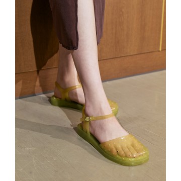 [韓國限時優惠 14/05 18:00 截單] rockfish-weatherwear - GLAIR SLINGBACK SANDALS - CLEAR OLIVE5