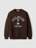 韓國直送 WHO.A.U -  Steve Patch Sweatshirt (BROWN)