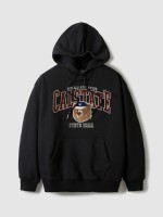 韓國直送 WHO.A.U -  Steve Campus Hoodie (CHARCOAL)