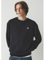 韓國直送 WHO.A.U -  Steve Head Patch Sweatshirt (BLACK)