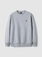 韓國直送 WHO.A.U -  Steve Head Patch Sweatshirt (MELANGE GRAY)