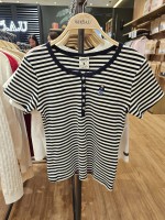 韓國直送 WHO.A.U - Steve Ribbed Henry Neck T-shirt[B]