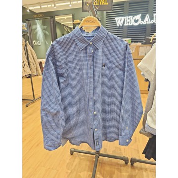 韓國直送 WHO.A.U - Steve Loose Fit Striped Shirts
