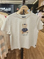 韓國直送 WHO.A.U - Bear Photo Crop T-shirt[B]