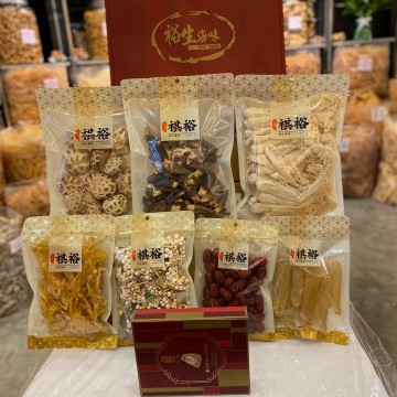 [中秋限時優惠] 中秋海味。福袋（8 款產品） 各一包  > 另送三款產品 蟲草花100克，椰片150 克，雪梨乾100 克