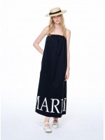 韓國MARDI MERCREDI - MAXI DRESS MARDI NOUVEAU_BLACK WHITE