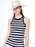 韓國MARDI MERCREDI - TANK RACER STRIPE BLOOMMARDI_BLACK PINK