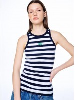 韓國MARDI MERCREDI - TANK RACER STRIPE BLOOMMARDI_NAVY GREEN