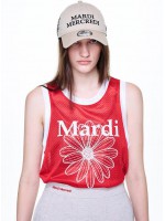 韓國MARDI MERCREDI - JERSEY SLEEVELESS TOP FLOWERMARDI_RED WHITE