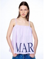 韓國MARDI MERCREDI - VOLUME TOP STRIPE SCRUNCH STRAP_PINK NAVY