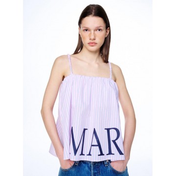 韓國MARDI MERCREDI - VOLUME TOP STRIPE SCRUNCH STRAP_PINK NAVY