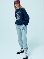 韓國MARDI MERCREDI - SWEAT PANTS MARCHE EMBLEM (GREY NAVY)