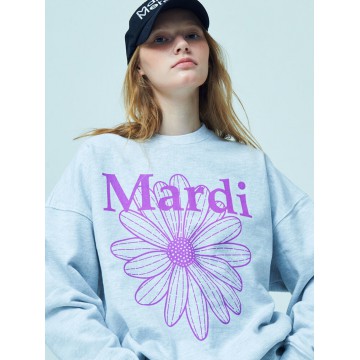 韓國MARDI MERCREDI - SWEATSHIRT FLOWERMARDI (HEATHER PURPLE)