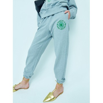韓國MARDI MERCREDI - SWEAT PANTS MARCHE EMBLEM (GREY GREEN)