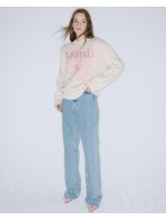 韓國MARDI MERCREDI - CASHMERE BLENDED PULLOVER FLOWERMARDI (IVORY PINK)