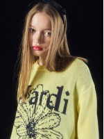 韓國MARDI MERCREDI - COTTON PULLOVER FLOWERMARDI (LEMON NAVY)