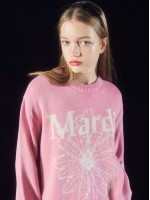 韓國MARDI MERCREDI - COTTON PULLOVER FLOWERMARDI (PINK IVORY)