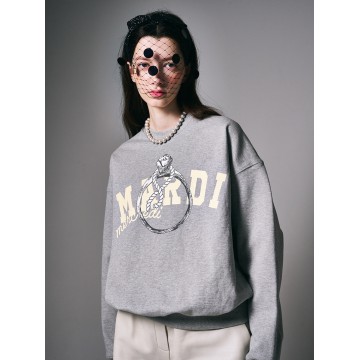 韓國MARDI MERCREDI - SWEATSHIRT RING WITH ROCK (GREY)