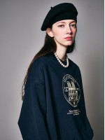 韓國MARDI MERCREDI - SWEATSHIRT NOTRE DAME (NAVY CREAM)