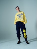 韓國MARDI MERCREDI - SWEAT PANTS EMOJI (NAVY YELLOW)