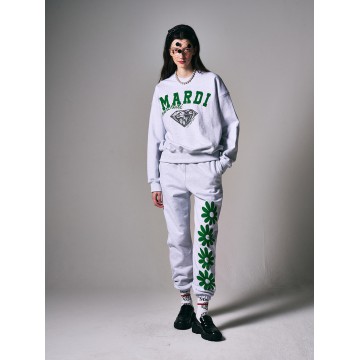 韓國MARDI MERCREDI - SWEAT PANTS EMOJI (HEATHER GREEN)